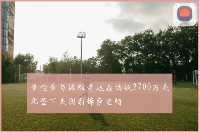 多伦多与诺维奇达成协议2700万美元签下美国前锋萨金特